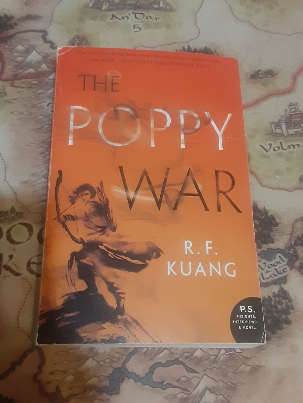 The POPPY WAR  By R F. Kuang trade paperback book. Book 1 in the series. Book